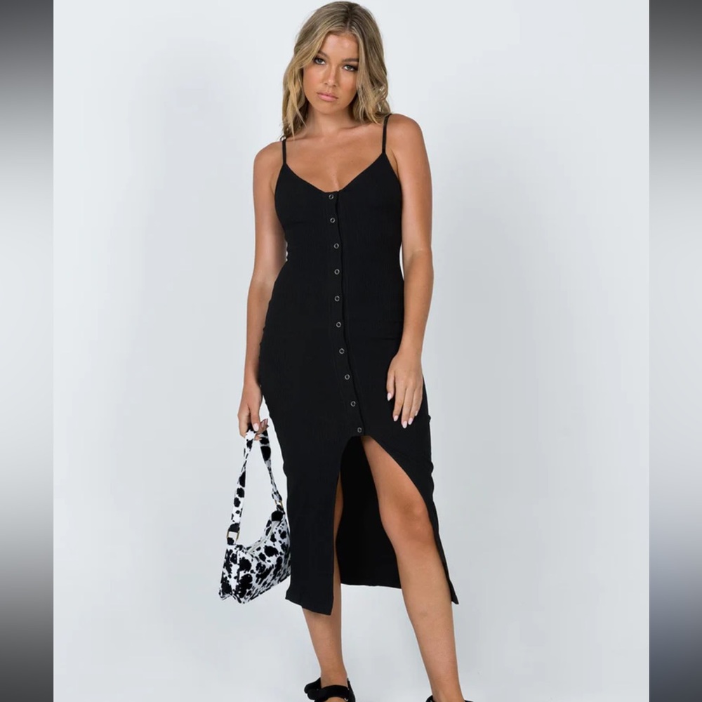 Princess Polly Black Midi Dress